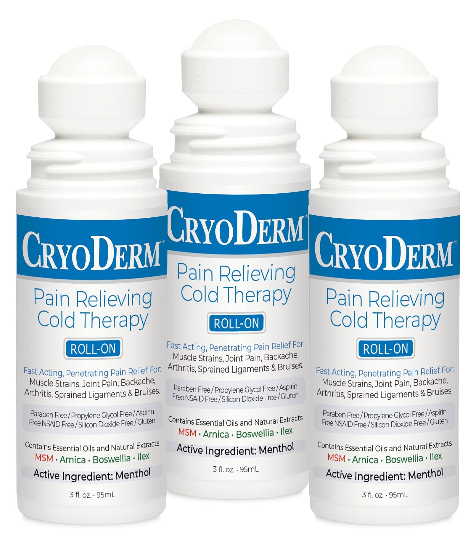 Cryoderm Roll-On 3-Pack, 3 Fl Oz (Pack of 3) CryoDerm Au supplements