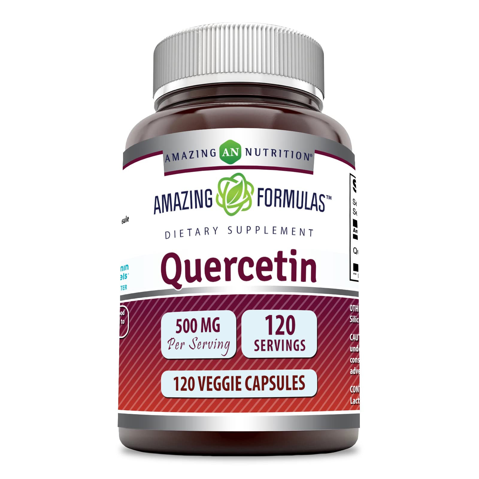 Amazing Formulas Quercetin 500mg 120 Veggie Capsules Supplement - Non-GMO Amazing Nutrition Au supplements