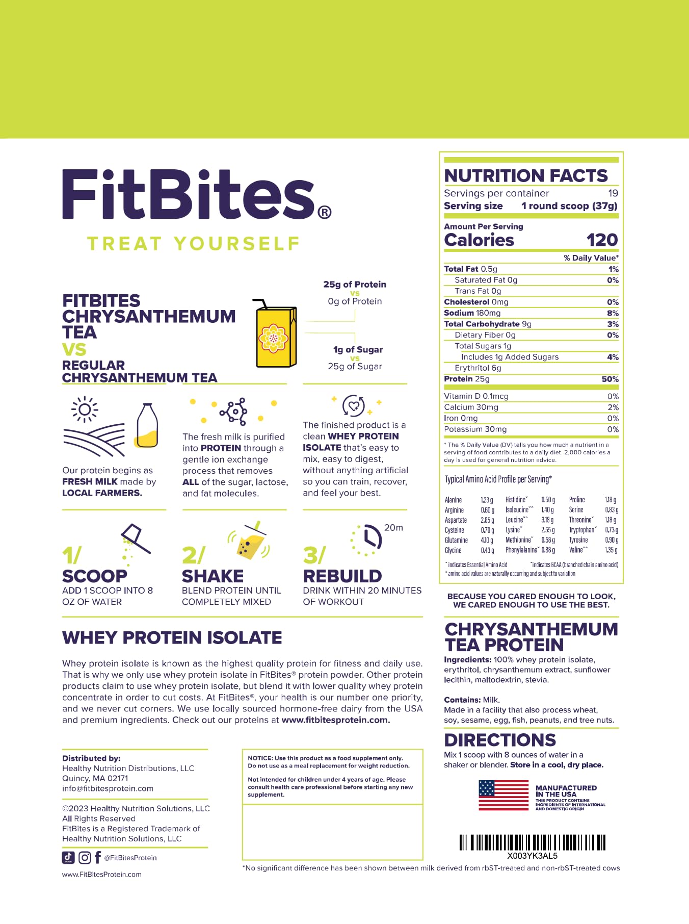 FitBites Whey Protein Isolate (Chrysanthemum Tea) FitBites Au supplements