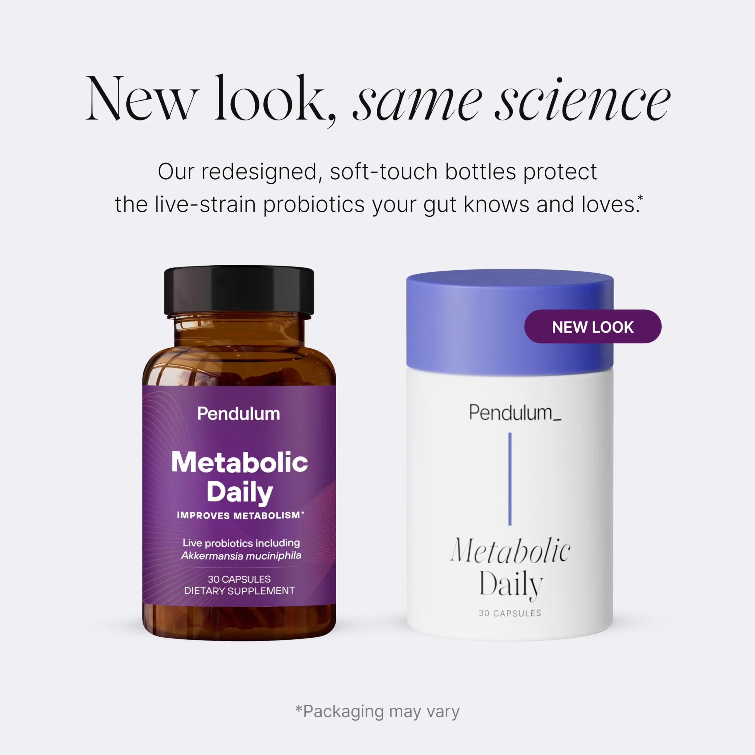 Pendulum Metabolic Daily - Multi-Strain Probiotic with Akkermansia muciniphila to Support Metabolism and Sustain Energy Levels - for Women and Men - 90 Capsules (1 Pack) Pendulum Au supplements
