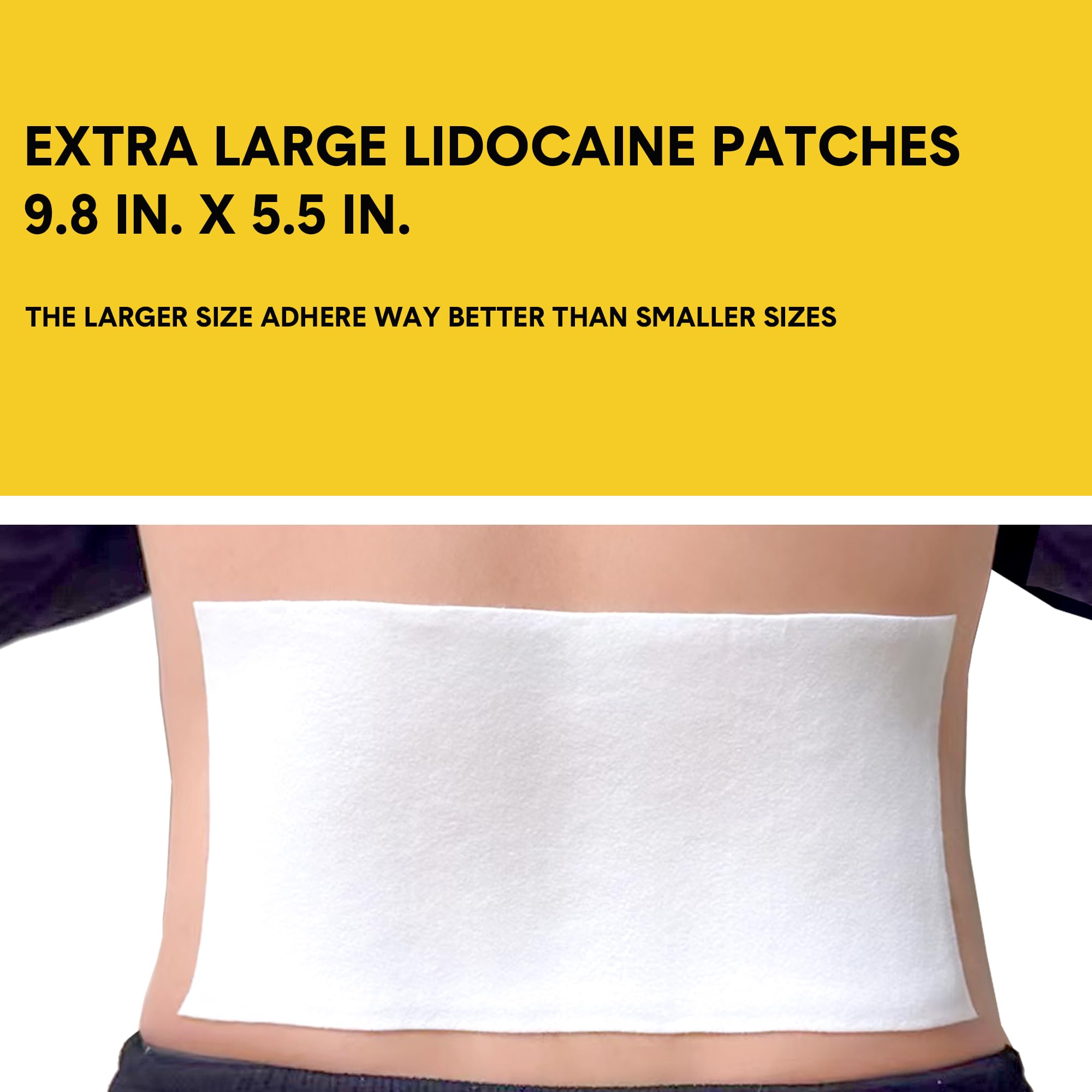 CARELAND 4% Extra Large Lidocaine Patches Maximum Strength Pain Relief Patch XL for Back & Shoulder,Back Pain Relief Products Patches & Flexible Fabric Numbs Away Pain, 6 Ct. CARELAND Au supplements