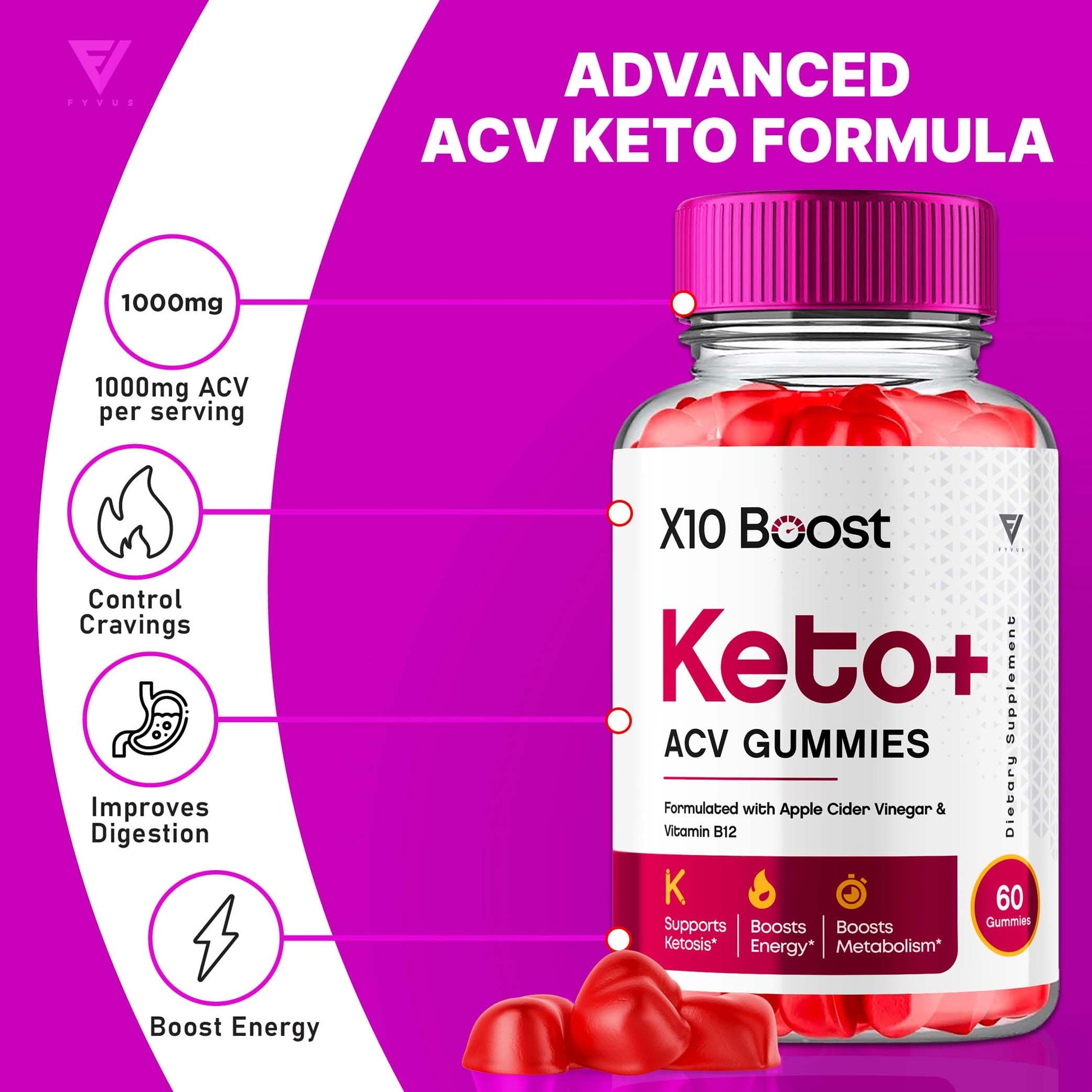 X10 Boost Keto ACV Gummies, X10 Keto Boost Gummies Advanced X10boost, X 10 Keto Fyvus Au supplements