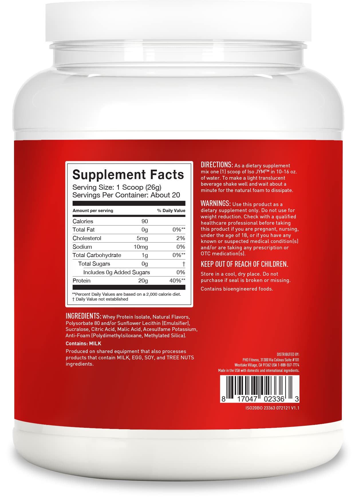 ISO JYM 20 Servings - Bombsicle JYM Supplement Science Au supplements