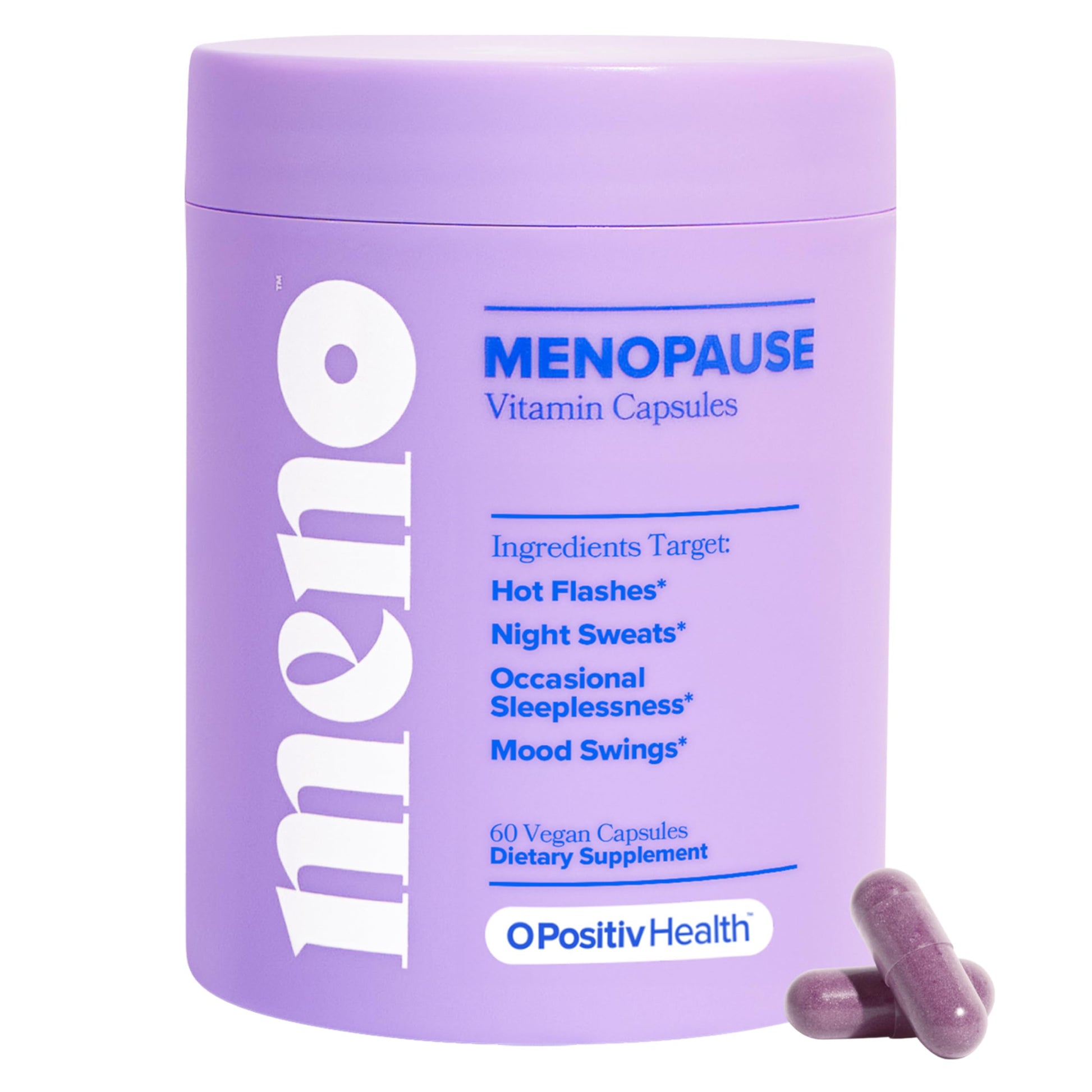 O Positiv MENO Vitamins for Menopause - Hormone-Free Menopause Supplement for Women - Black Cohosh & Ashwagandha KSM-66 - Helps Relieve Hot Flashes, Night Sweats, Mood Swings - 30 Servings (Pack of 1) O Positiv Au supplements