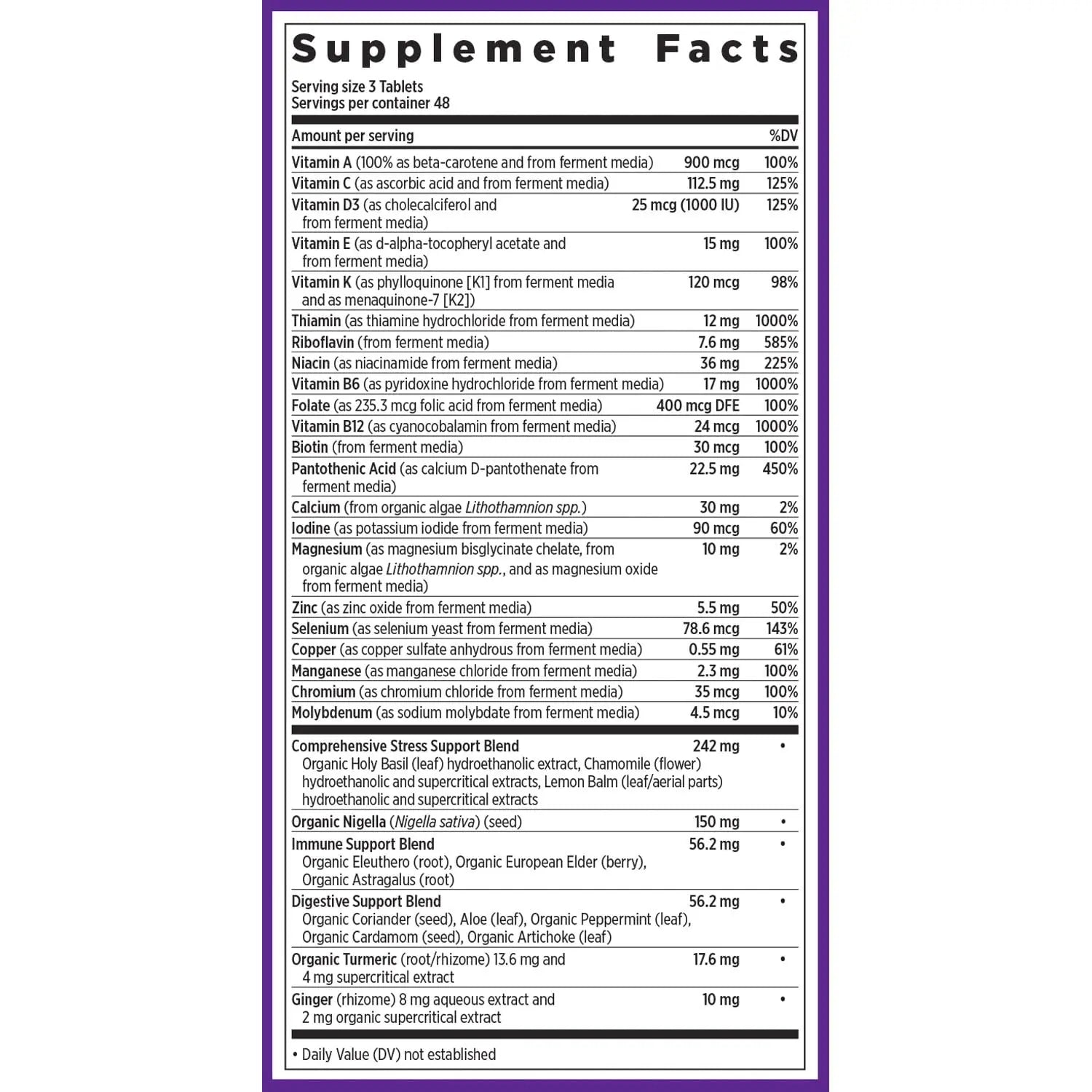New Chapter Perfect Calm - Daily Multivitamin for Stress & Mood Support with B Vitamins + Holy Basil + Lemon Balm New Chapter Au supplements