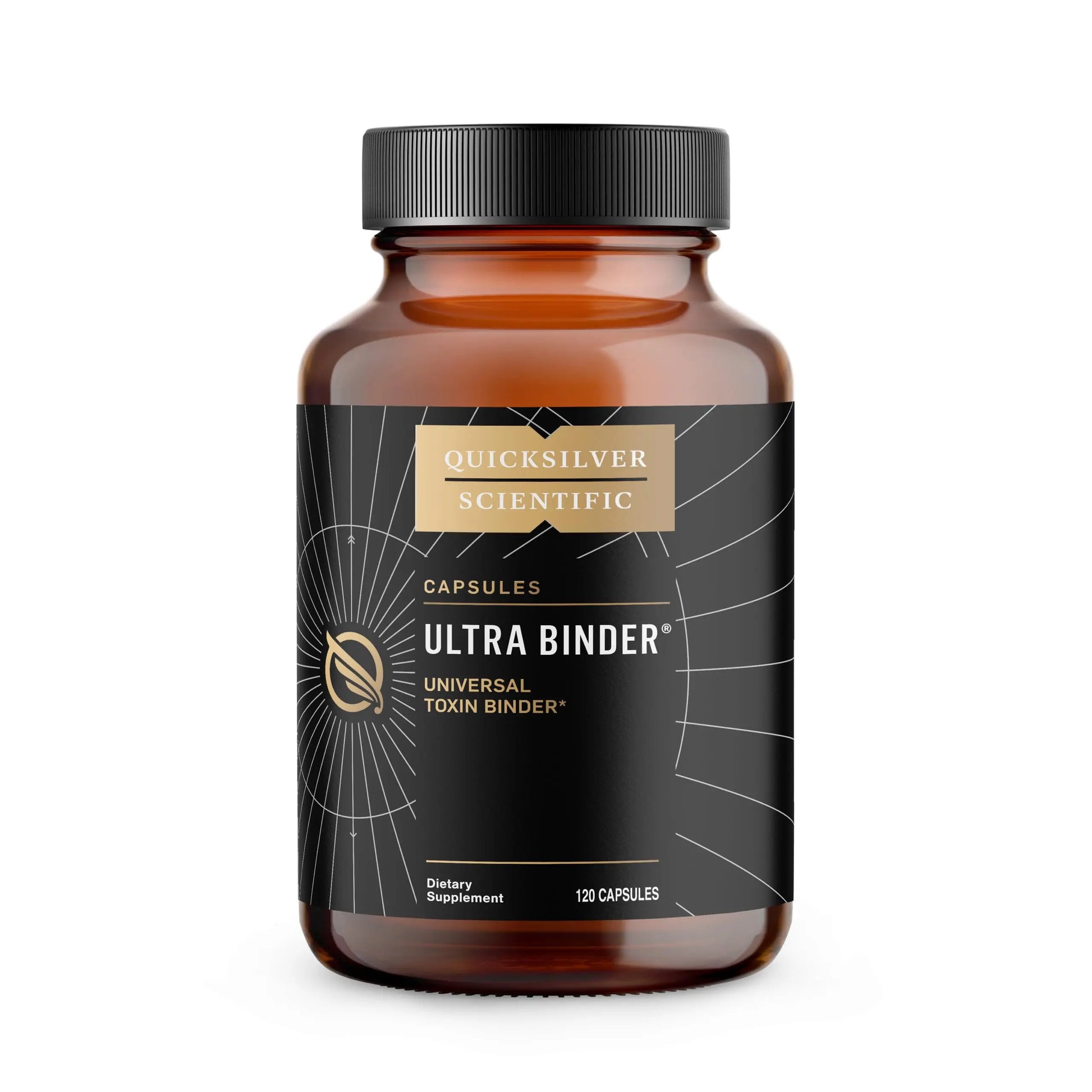 Quicksilver Scientific Ultra Binder - Multi Toxin Binder with Bentonite Clay Powder, Zeolite Detox & Charcoal - Supplement for Gut Support & The Body's Toxin Removal Process (120 Capsules) Quicksilver Scientific Au supplements