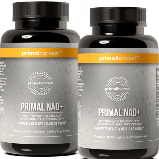 Primal Harvest NAD+ Supplement: Nicotinamide Riboside, Trans-Resveratrol, Betaine, CoQ10, NAD Supplements for Cellular Health, Energy, and Mitochondrial Support Primal HarvestAU supplements
