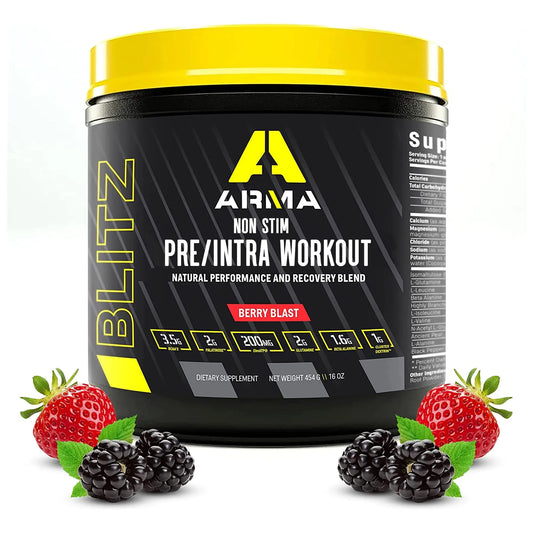 ARMA Blitz Non Stimulant Pre/Intra Powder – Natural Berry Pre-Workout Drink Mix ARMAAU supplements