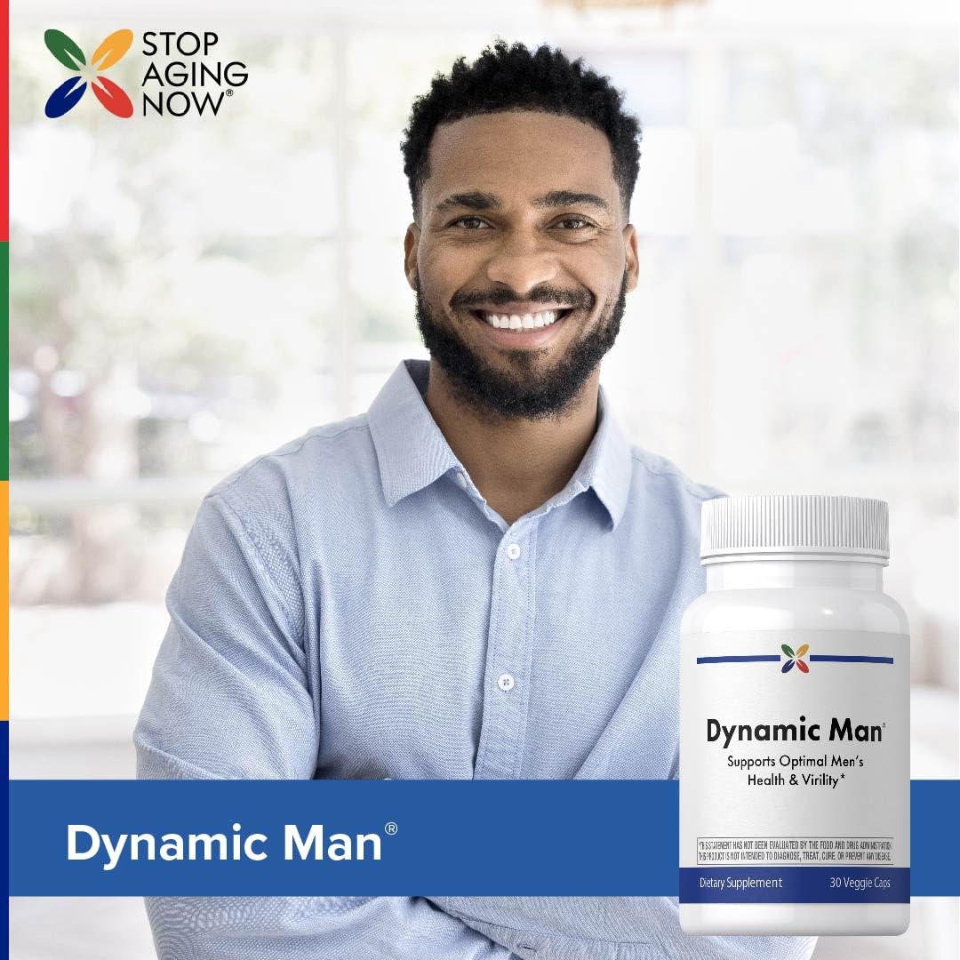 Stop Aging Now - Dynamic Man - Complex Supplement - 30 Vegetarian Capsules Stop Aging Now Au supplements
