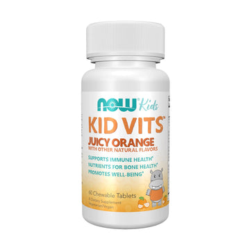 Now Kids Supplements, Kid Vits Multivitamin, Juicy Orange, 60 Chewable Tablets NOW Foods Au supplements