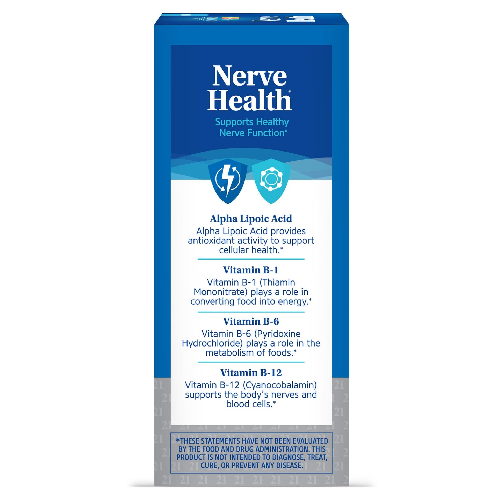 21st Century Nerve Health Tablets (30 Count), Alpha Lipoic Acid 300mg, B1, B6, & B12 Vitamins for Nerve Function Support, Antioxidant ALA Supplement, Gluten Free. Non-GMO, & Vegan 21st Century Au supplements