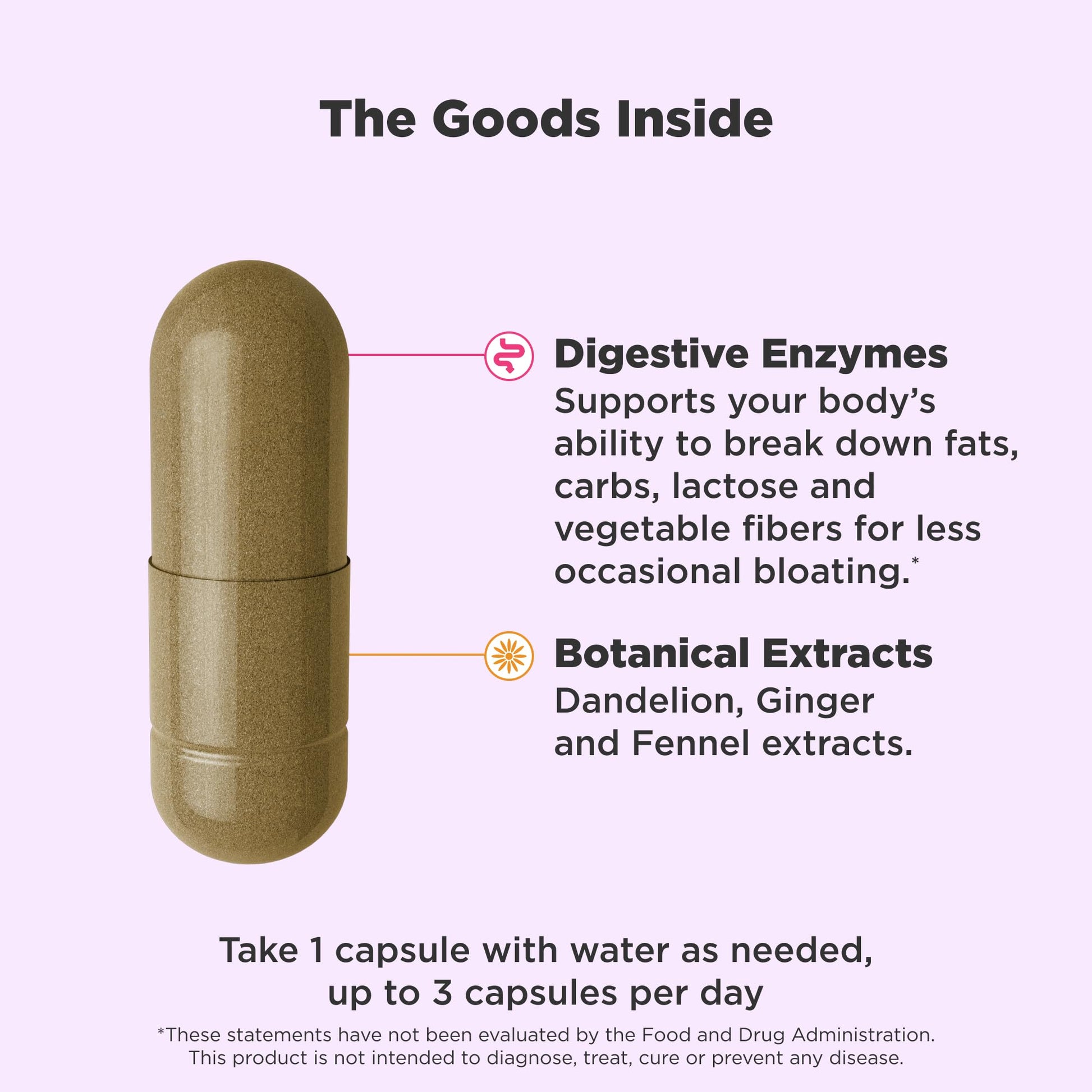 OLLY Beat The Bloat Capsules, Digestive Support Enzymes, Supplement for Women - 25 Count OLLY Au supplements