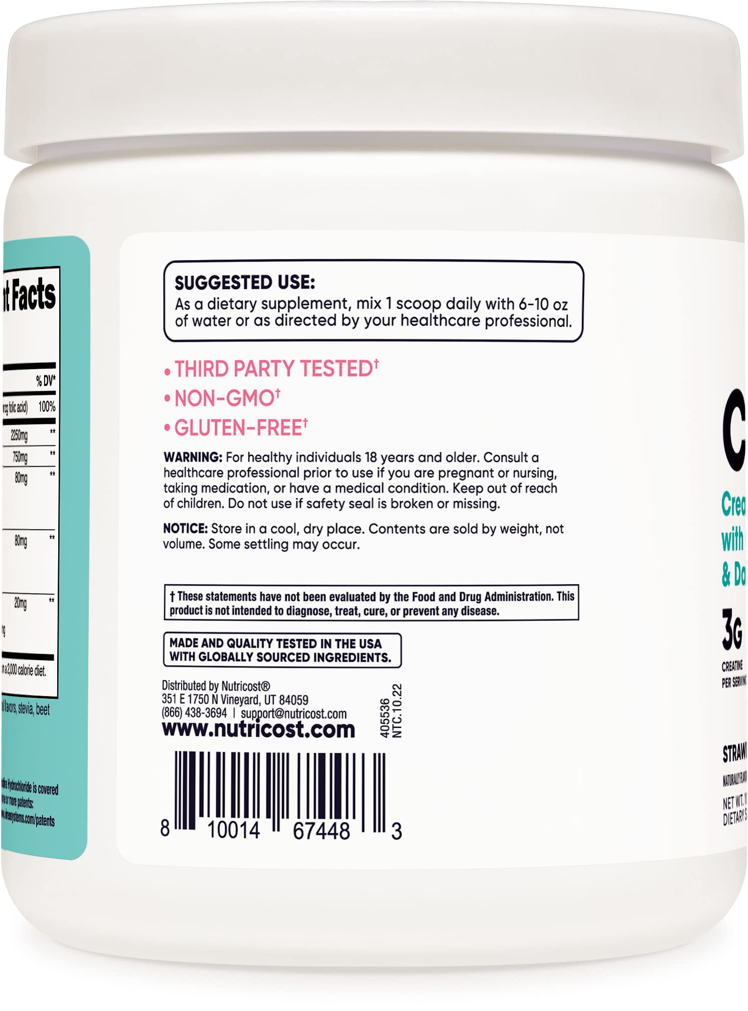 Nutricost Creatine Monohydrate Powder for Women, Micronized, Strawberry Lemonade Nutricost Au supplements