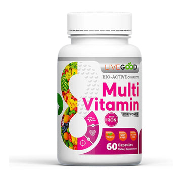 LIVEGOOD Bio-Active Complete Multivitamin for Women with Iron, Daily Women’s Multi with 24 Essential Vitamins and Minerals LIVEGOOD Au supplements