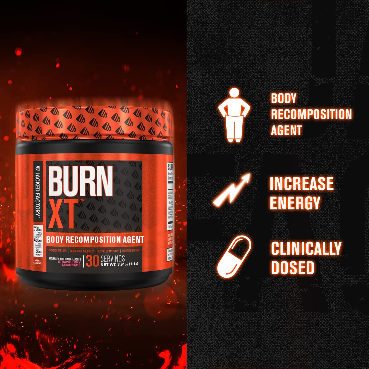 Jacked Factory Burn-XT Powder for Men & Women - Improve Focus & Increase Energy Jacked Factory Au supplements