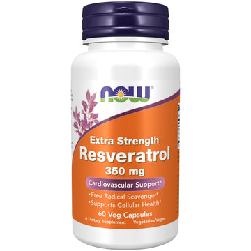 NOW Supplements, Extra Strength Resveratrol 350mg, Natural Trans Resveratrol from 700 mg NOW Au supplements