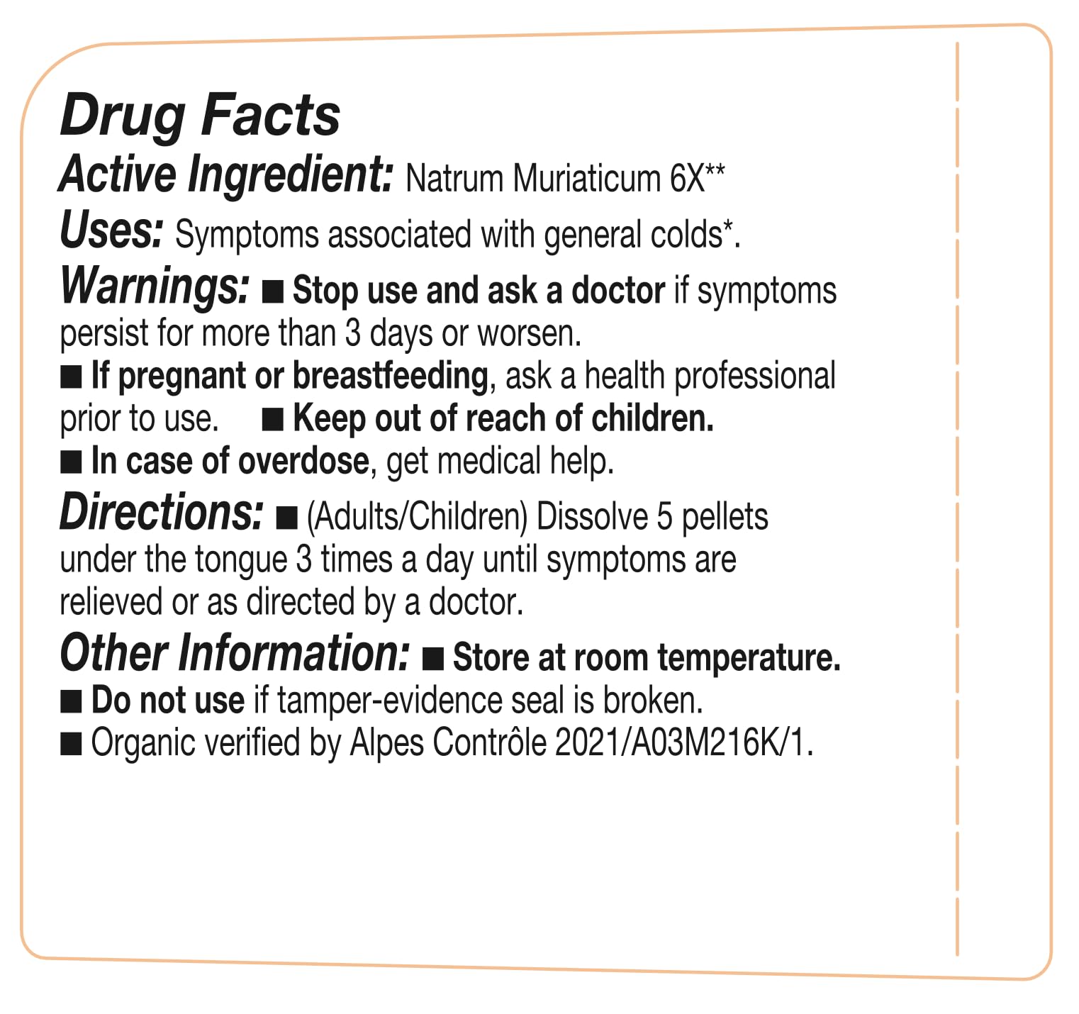 OLLOIS Natrum Muriaticum 6X, Cell Salt #9, Lactose-Free, Organic & Vegan, Kosher Certified OLLOÏS Au supplements