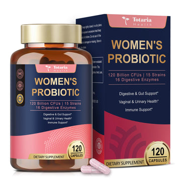 Totaria Probiotics for Women, 120 Billion Women Probiotic, with Akkermansia, Digestive Enzymes & Prebiotics, Cranberry, D-Mannose, for Gut, Vaginal, Urinary, Immune, PH Balance, 120 Vegan Capules Totaria Au supplements