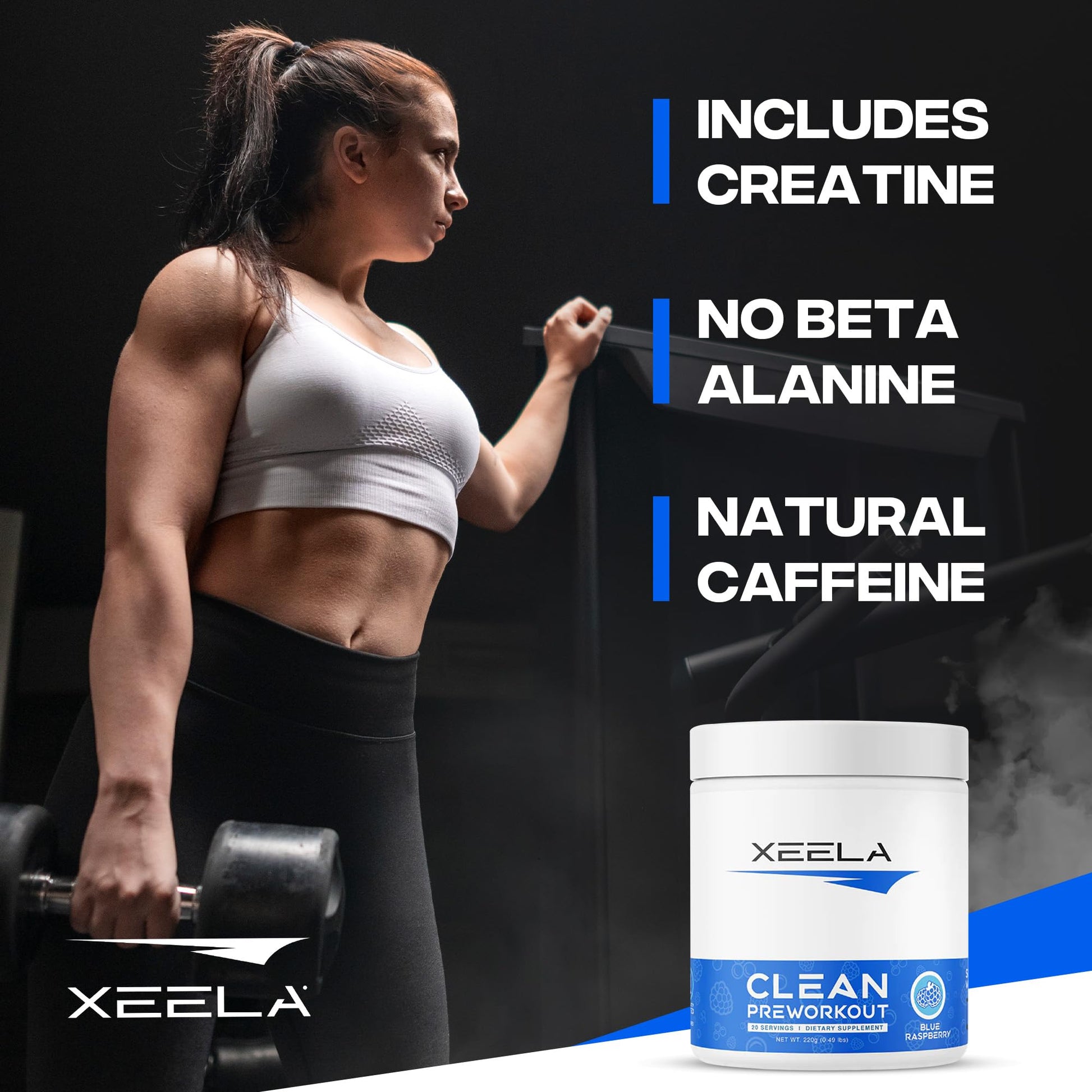 XEELA Organic Pre Workout Powder: Clean Preworkout for Men & Women, with Flavored XEELA Au supplements