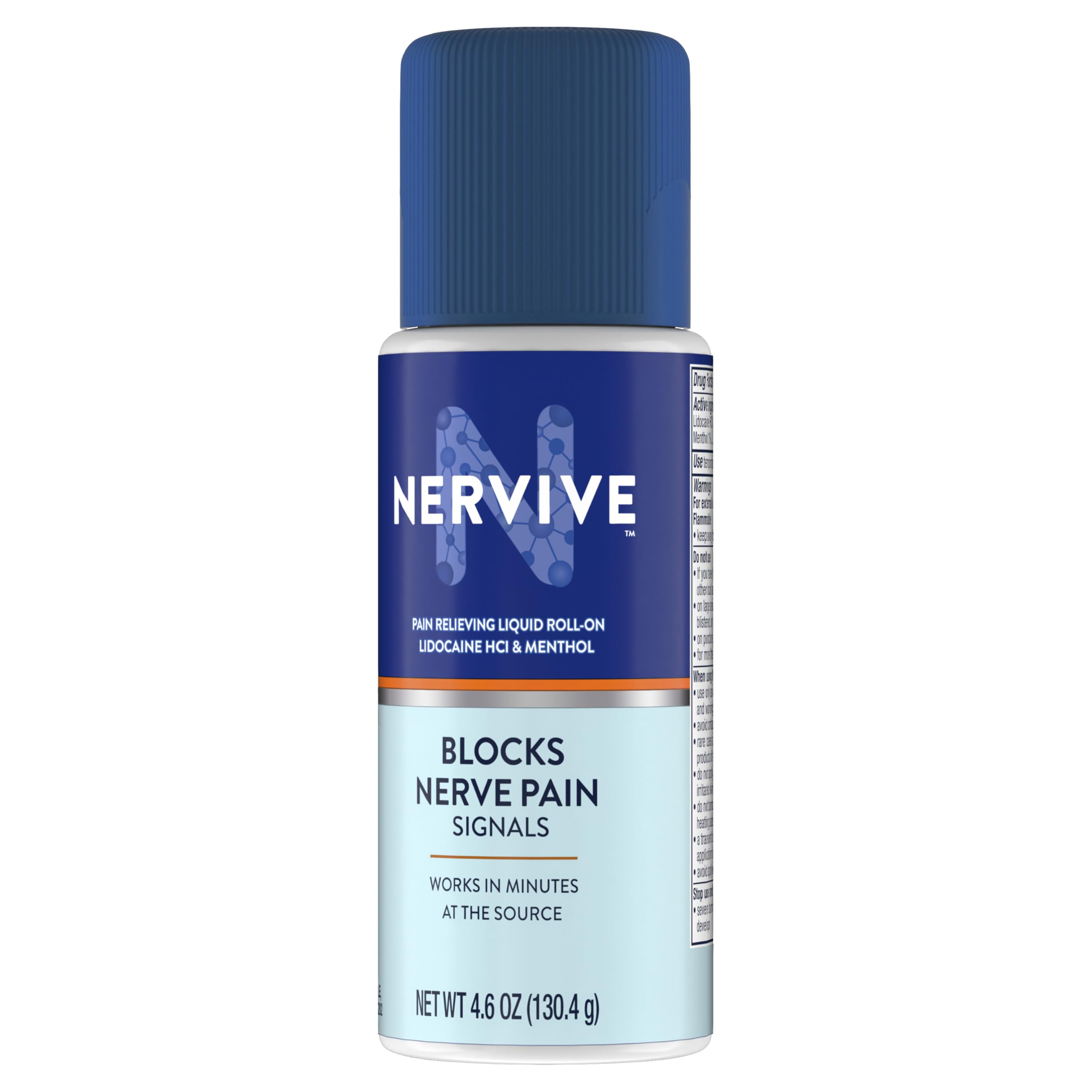 Nervive Pain Relieving Roll On, Lidocaine Roll On, Nervive Pain Relief, Lidocaine Topical, Foot Pain, Leg Pain, Hand Pain, Max Strength Formula, 4.6oz Nervive Au supplements