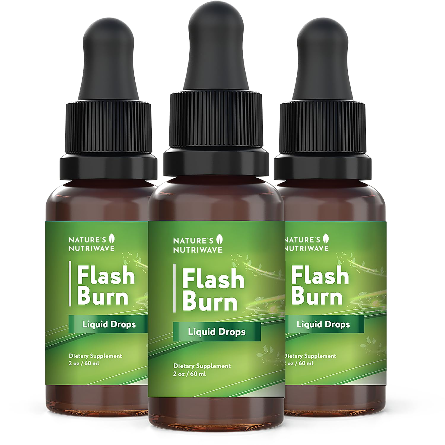 Flash Burn – Natural Plant-Based Liquid Supplement with Maca, Grape Seed, Green Tea & Ginseng – Made in USA, Non-GMO, Gluten-Free, Dairy-Free, Vegetarian - 2 Fl Oz (40 mL), 3 Month Supply Nature’s NutriWave Au supplements