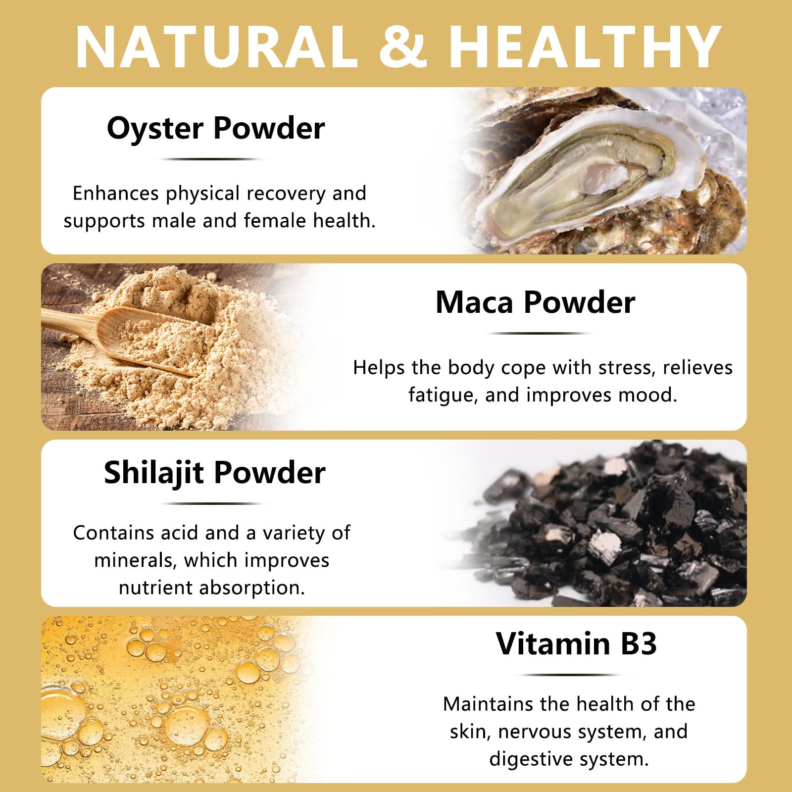 Rulinal Boost Alpha Gummies for Men | Oyster Shilajit Gummies for Adults | Enhances Strength & Immune Support | with Oyster, Shilajit, Vitamin B3, Maca Powder | Non-GMO & Vegan | 60 Gummies Rulinal Au supplements