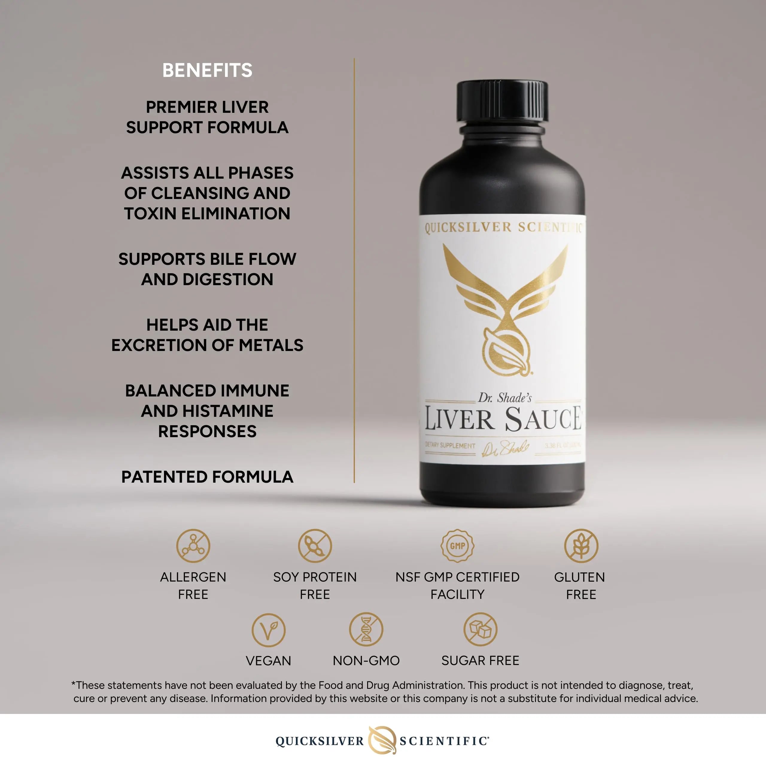 Quicksilver Scientific Liver Sauce - Liposomal Liver Detox with DIM, Quercetin, Lipoic Acid, Milk Thistle and Dandelion Root Supplement - Supports Bile & Toxin Momentum (100 ml / 3.38 oz) Quicksilver Scientific Au supplements