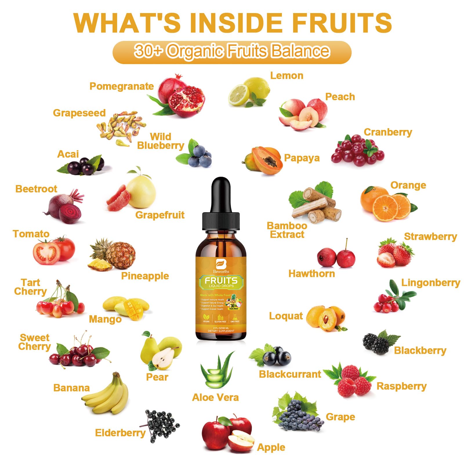 B BEWORTHS Fruits and Veggies Supplement - Balance of Natural Fruit and Vegetable B BEWORTHS Au supplements