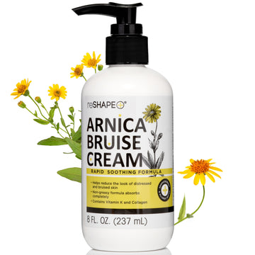 Reshape+ Arnica Bruise Relief Topical Cream For Bruising, Swelling, & Discoloration On Skin, Natural Skin Care Homeopathic Arnica Lotion W/Vitamin K, Horse Chestnut, & Collagen, Large 8 Fl Oz Reshape+ Au supplements
