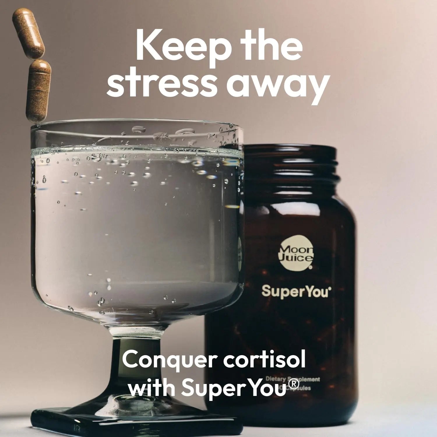 Moon Juice SuperYou Ashwagandha Supplements with Rhodiola, Shatavari & Amla - Cortisol Reducer for Energy, Mood, Focus and Stress Support, Vegan, Non-GMO & 100% Traceable, 60 Capsules, 30 Servings Moon Juice Au supplements