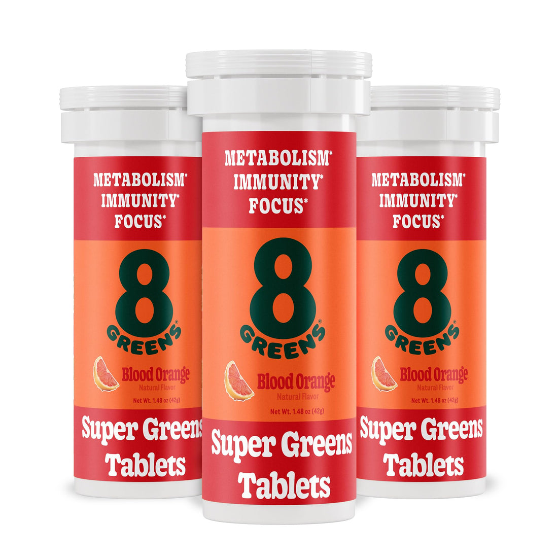 8Greens Supergreens Tablets | Super Greens Powder Superfood Tablet, Metabolism Immunity & Focus, Daily Greens Effervescent Tablets, Organic: Aloe Vera, Spirulina, Chlorella, Blood Orange, 30 Servings 8Greens Au supplements