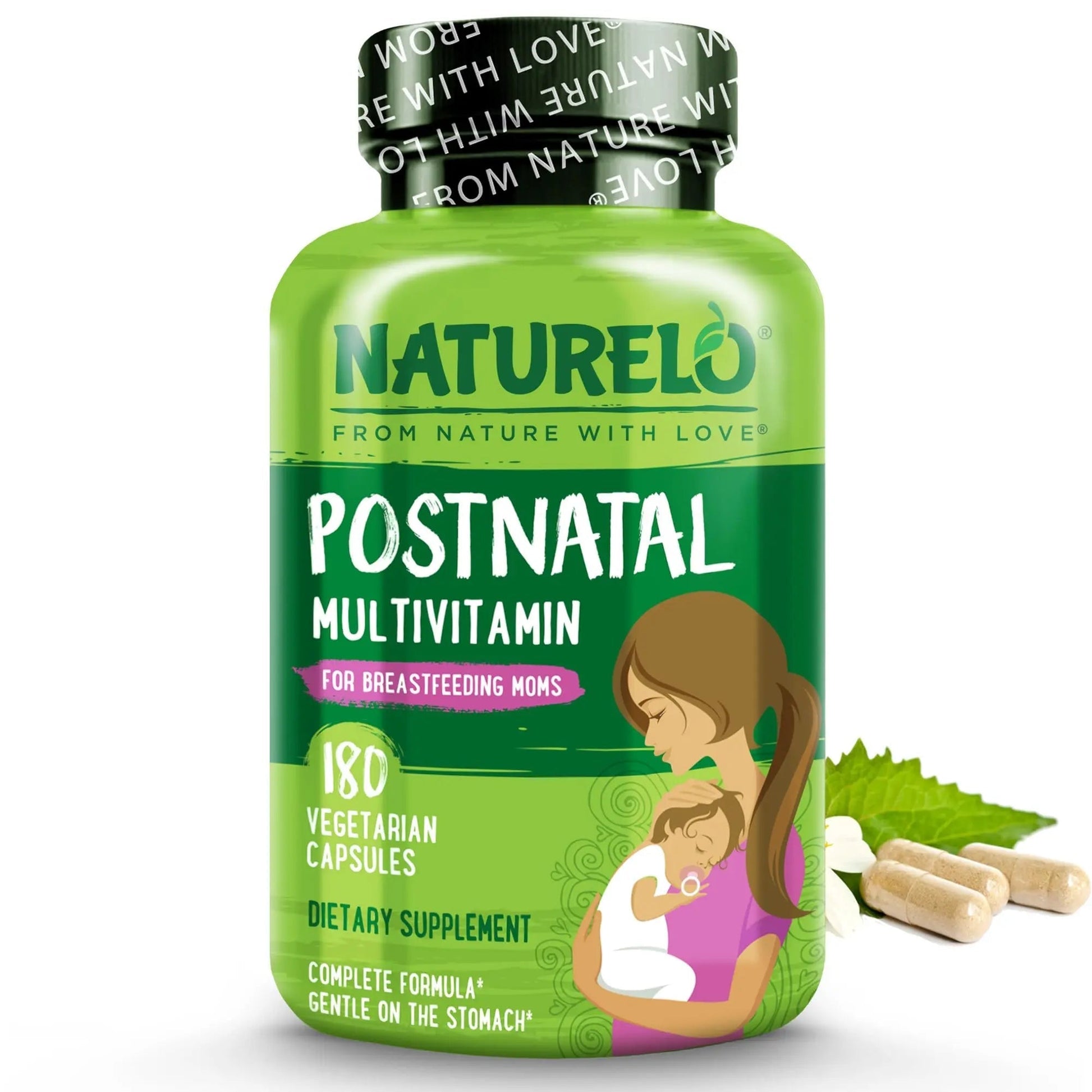 NATURELO Postnatal Multivitamin - Supplement for Breastfeeding Women - Plant-Based Vitamin D, Folate, Gentle Iron NATURELO Au supplements