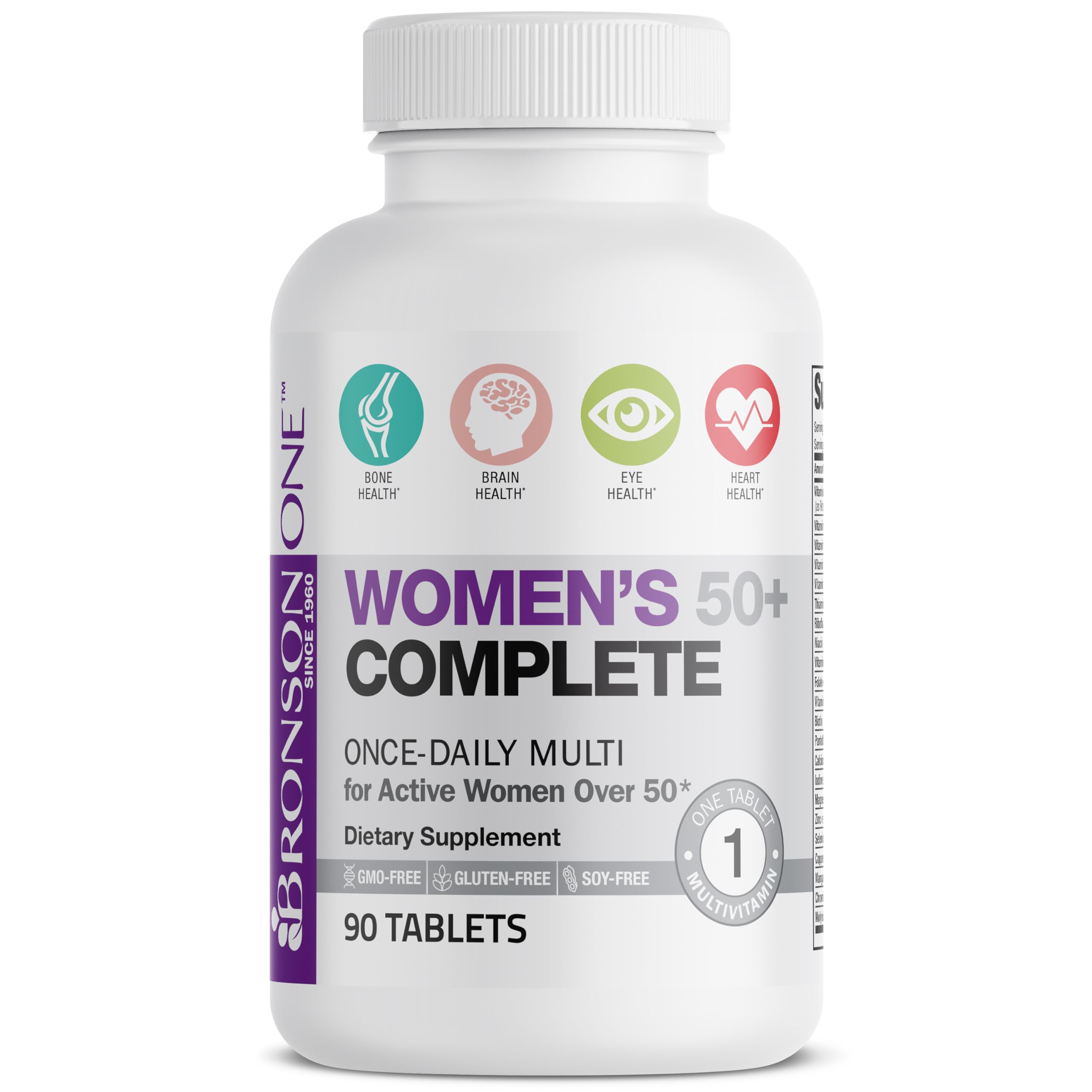 Bronson ONE Daily Women’s 50+ Complete Multivitamin Multimineral, 90 Tablets Bronson Au supplements