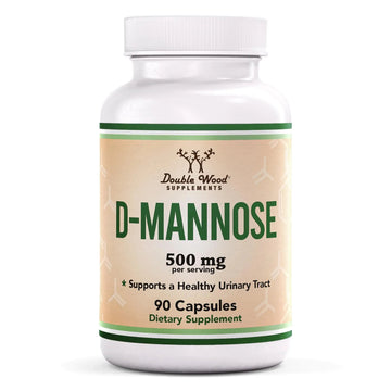 Double Wood Supplements D Mannose 500mg Capsules, 90 Count (D-Mannose for Urinary Tract Health and Bladder Lining, Helps UTI Prevention) Vegan Safe, Non-GMO, Gluten Free Double Wood Supplements Au supplements