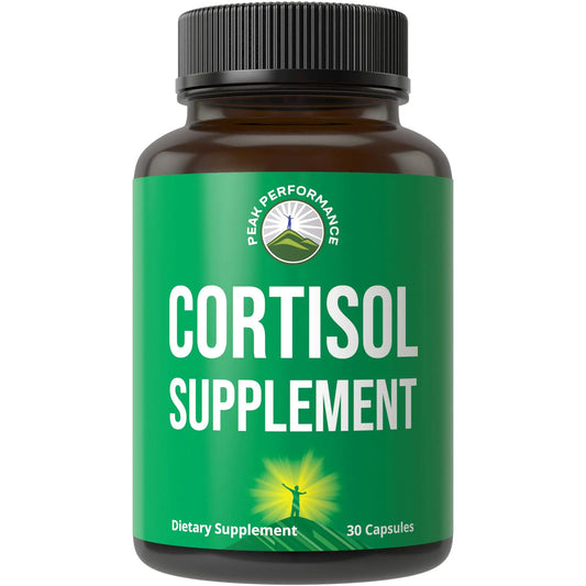 5-in-1 Cortisol Supplement for Women & Men. Lower High Cortisol with Ashwagandha, Rhodiola Rosea, L-Theanine, Phosphatidylserine, Magnolia Bark. Calm Relaxation, Balanced Energy, Vegan Supplements Peak PerformanceAU supplements