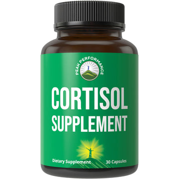 5-in-1 Cortisol Supplement for Women & Men. Lower High Cortisol with Ashwagandha, Rhodiola Rosea, L-Theanine, Phosphatidylserine, Magnolia Bark. Calm Relaxation, Balanced Energy, Vegan Supplements Peak Performance Au supplements