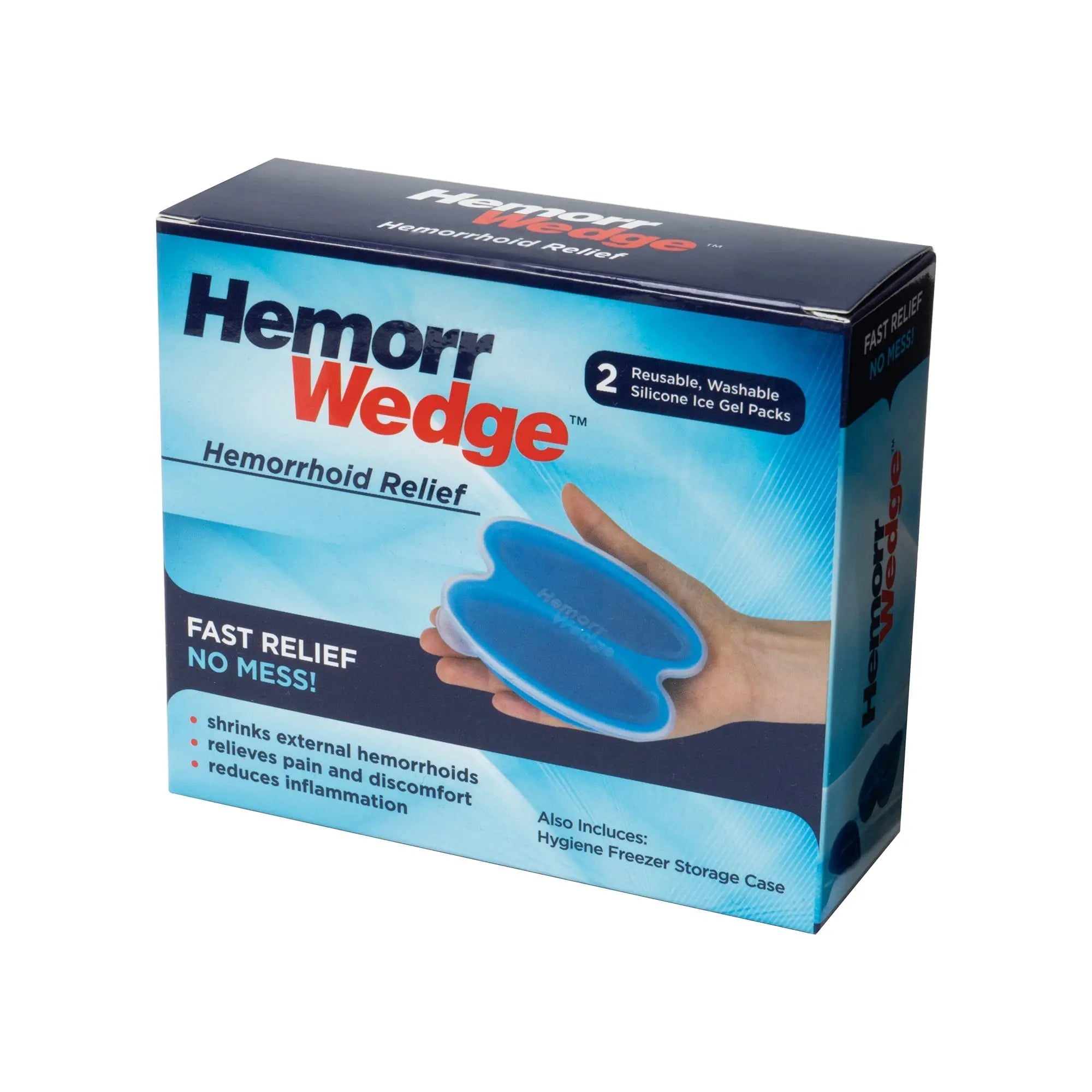 Hemorrwedge Hemorrhoid Ice Pack for Relief & Cooling Support – Twin Gel Pack with Hygienic Case – Reusable Cold Therapy for Hemorrhoids, Swelling, Postpartum & Discomfort – Water-Based Gel Hemorrwedge Au supplements