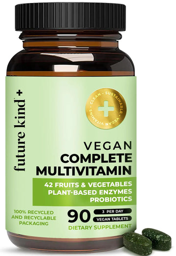 Future Kind Vegan Multivitamins Complete - 42-in-1 Vegan Multivitamins for Women & Men with Enzymes, B12, Zinc, & Probiotics for Digestion Future Kind Au supplements