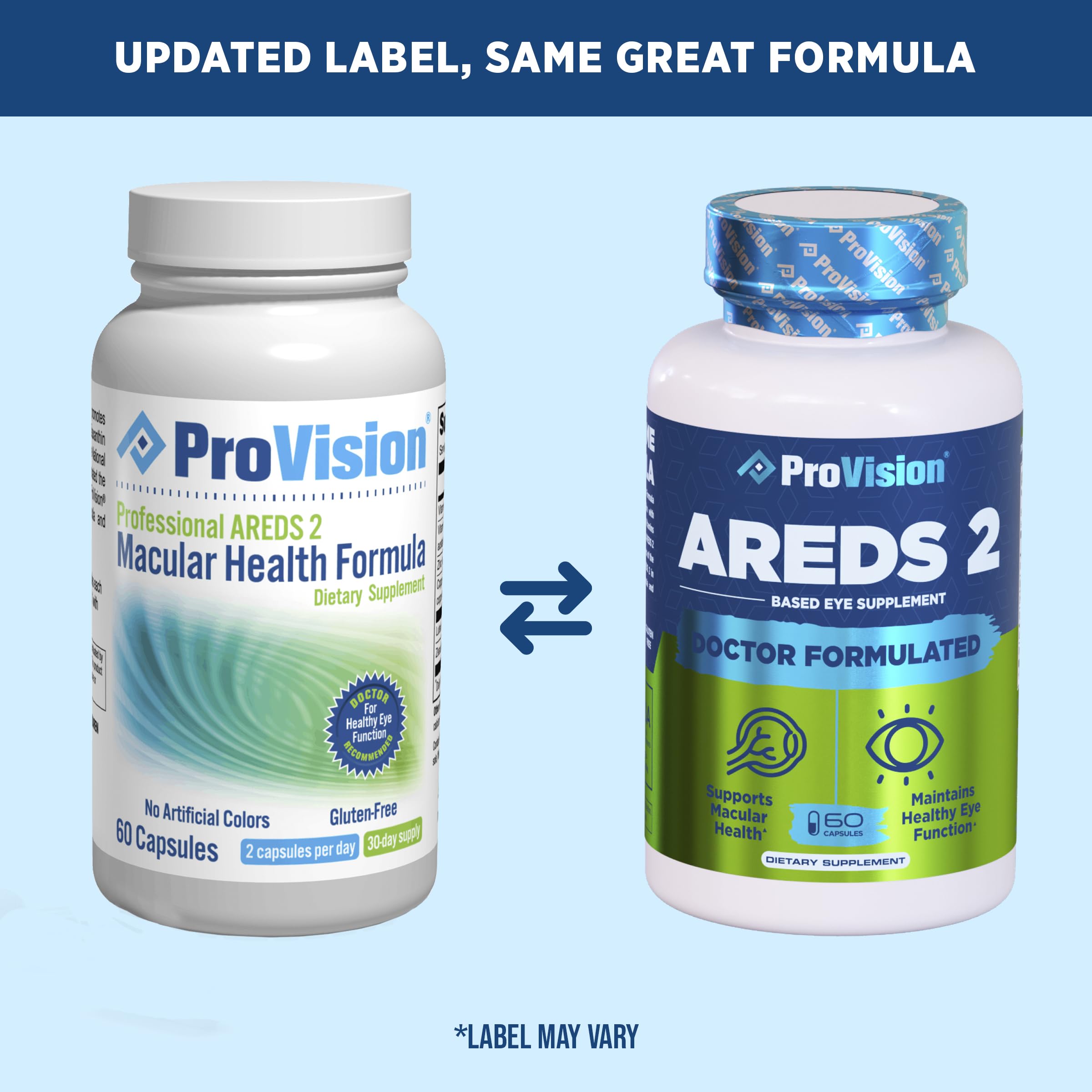 Provision AREDS 2 Eye Vitamins - Enhance Vision Supplements - Lutein Zeaxanthin Vision Complex - 60 Eye Supplement Capsules ProVision Au supplements