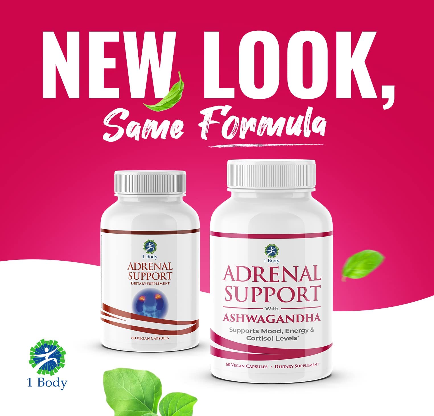 1 Body Adaptogen Complex Supplement with Ashwagandha - 60 Vegan Cap 1 Body Au supplements