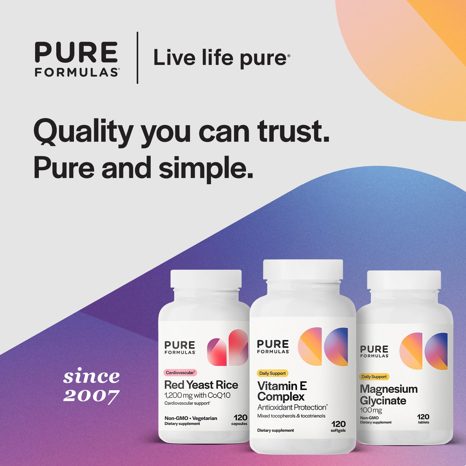 PureFormulas Vitamin E Complex, Full-Spectrum Vitamin E for Cardiovascular and Immune Support, Gamma-tocopherol Rich Antioxidant, Gluten-Free & Kosher, 120 Softgels for Antioxidant Protection PureFormulas Au supplements