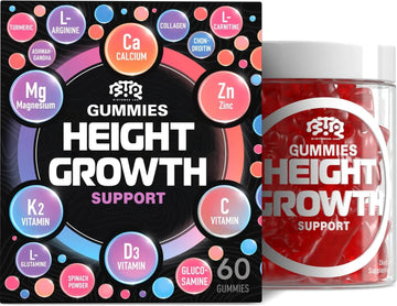 BIOTEQUELAB Height Growth Increase Gummies Vitamins, Grow Tall Supplement, Calcium, Magnesium, Zinc, Ashwagandha BTQ BIOTEQUE LAB Au supplements