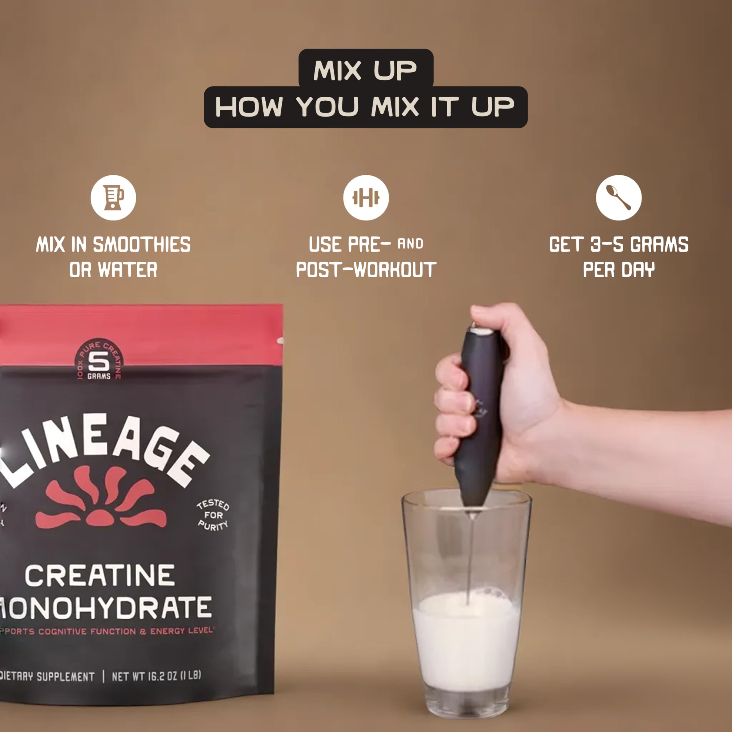 Lineage Provisions Micronized Creatine Monohydrate with Sea Salt - Micronized Creatine Powder for Training & Performance – No Artificial Ingredients – 90 Servings Lineage Provisions Au supplements