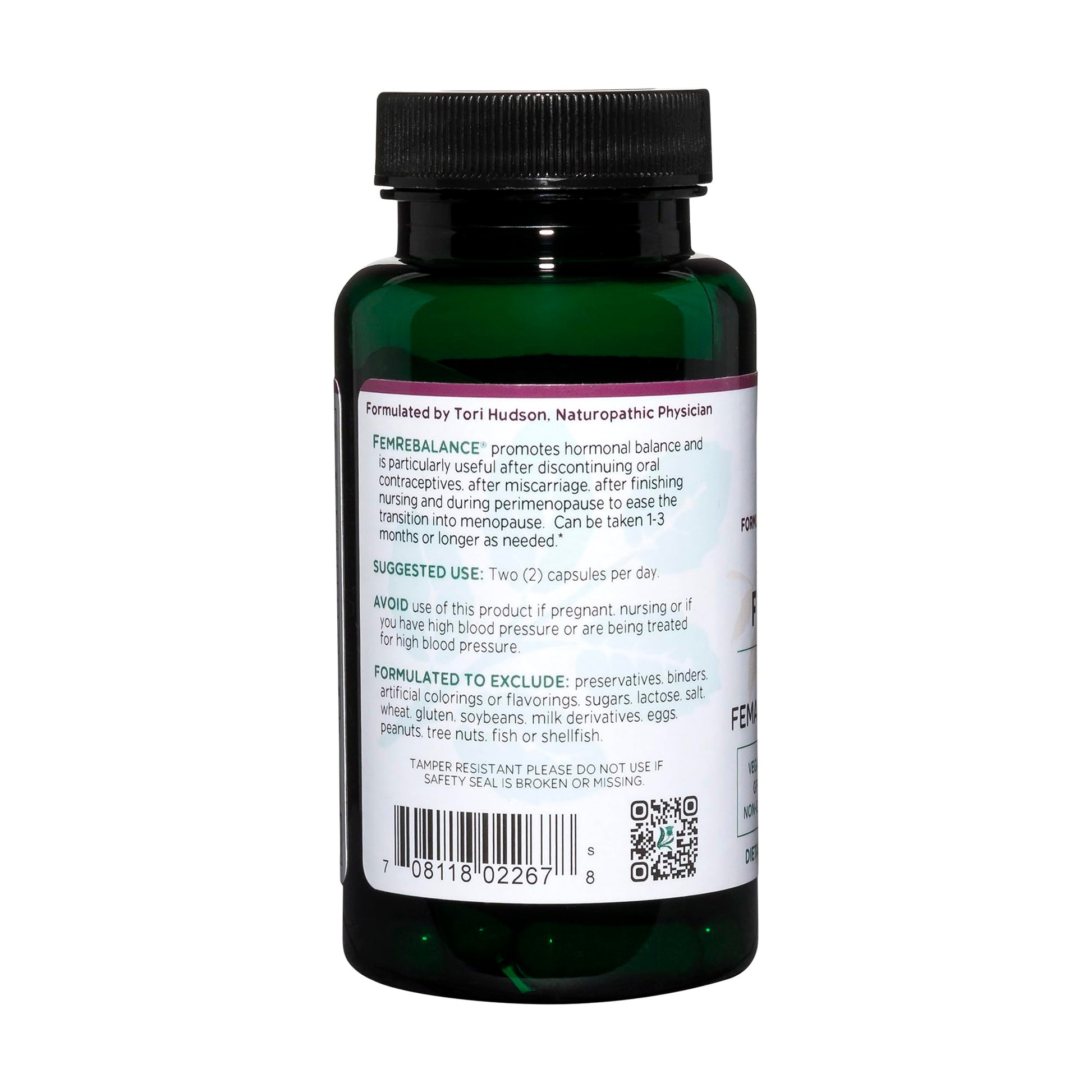 Vitanica FemRebalance, Hormone Balance Support for Women, Vegan, 60 Capsules Vitanica Au supplements