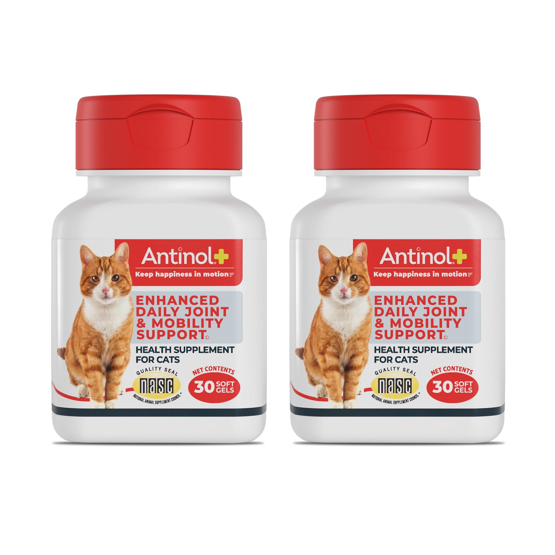 Antinol Plus, Mobility, Hip, and Joint Supplement for Cats, Green-Lipped Mussels and Krill Oil - Cat Joint Supplement, 60 Soft Gels Antinol Au supplements