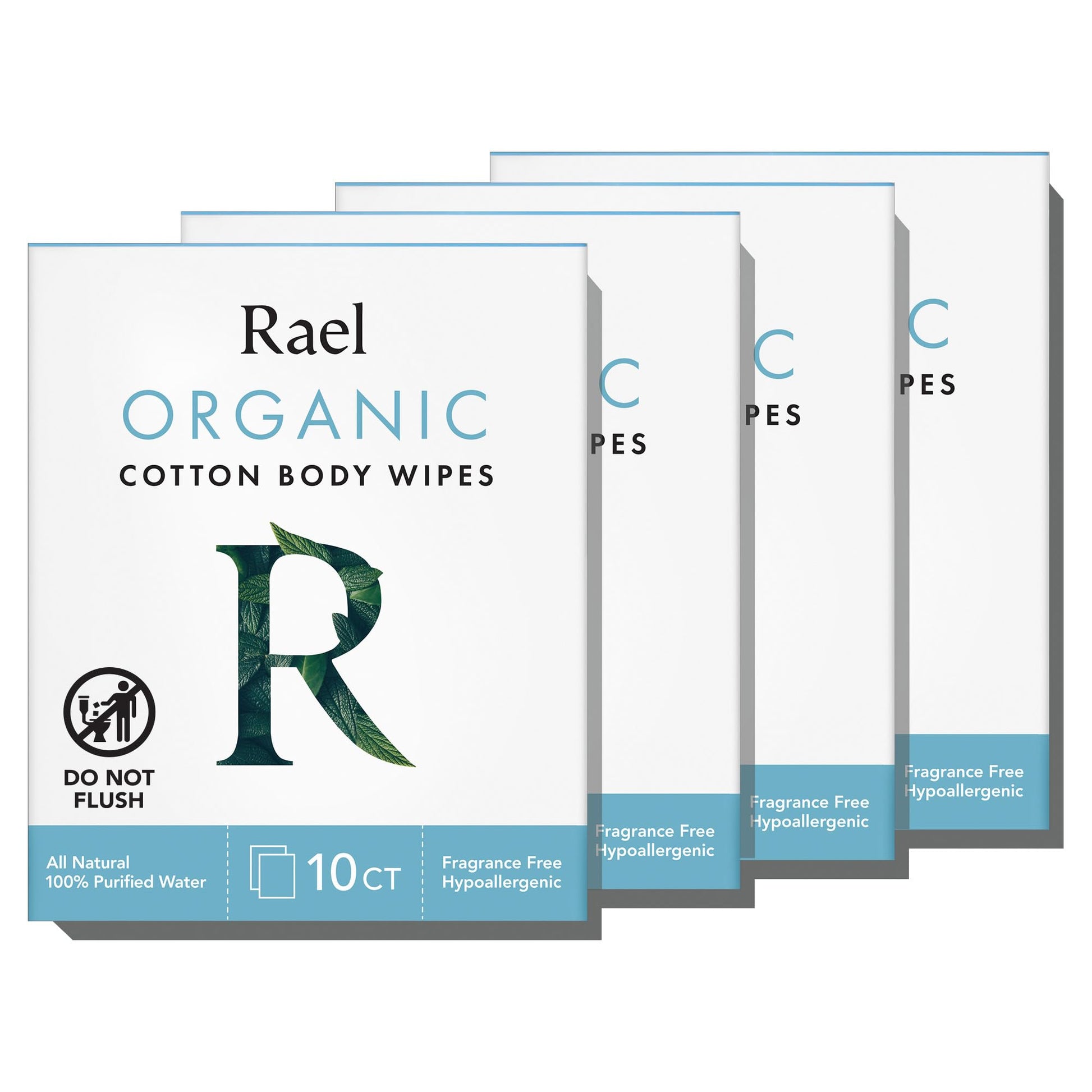 Rael Body Wipes, Organic Cotton Wipes for Women - Unscented Body Wipes, Individually Wrapped Rael Au supplements