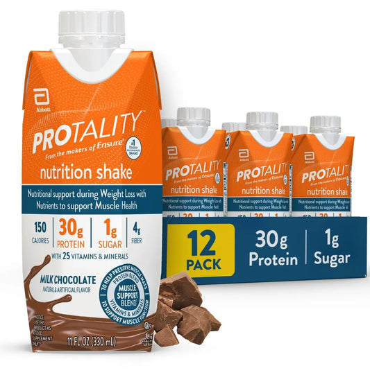PROTALITY Milk Chocolate Nutrition Shake | 30g Protein, 1g Sugar | Nutrition Support During ProtalityAU supplements