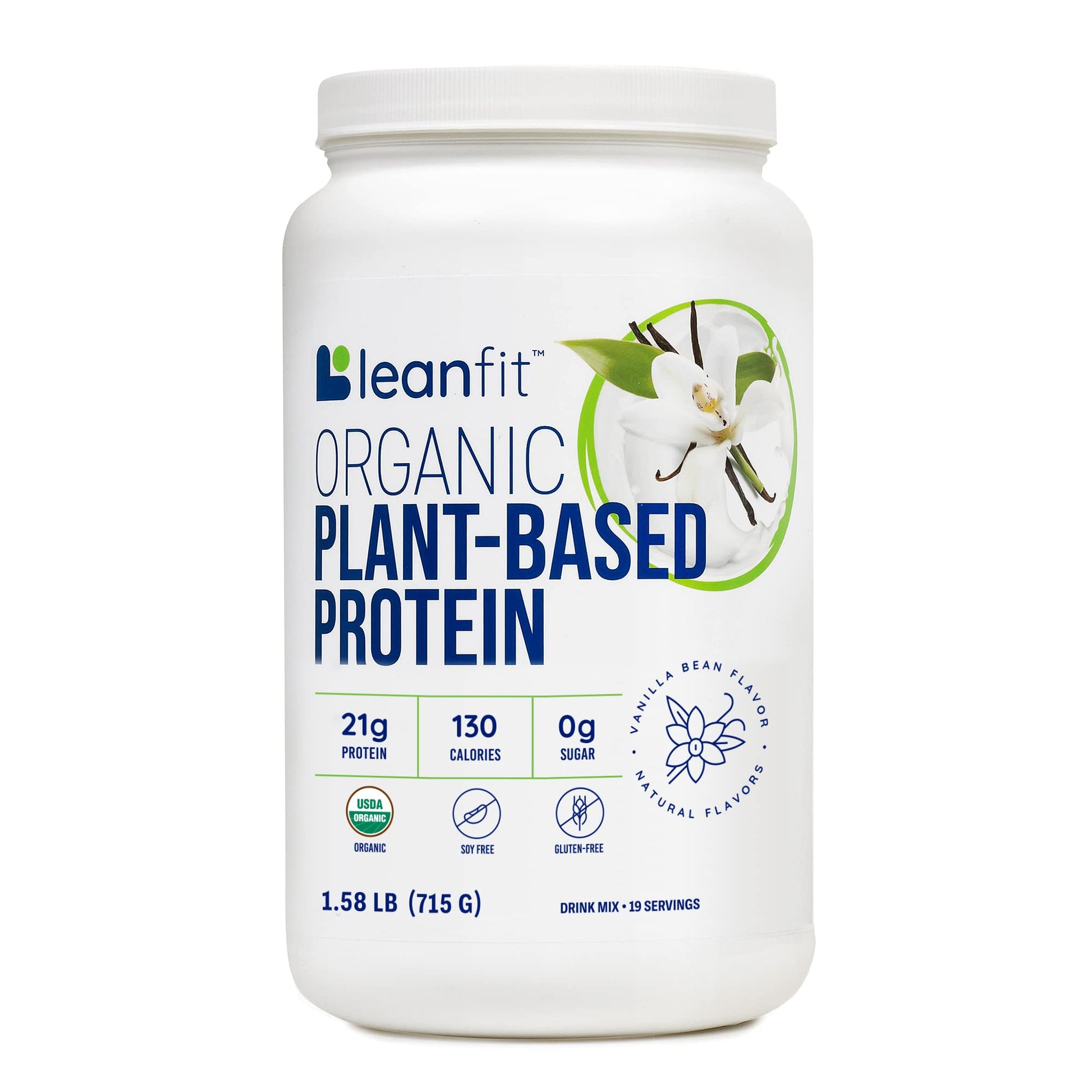 LeanFit Organic Plant-Based Protein, Natural Vanilla Flavor, 21g Vegan Protein, 19 Servings LeanFit Au supplements