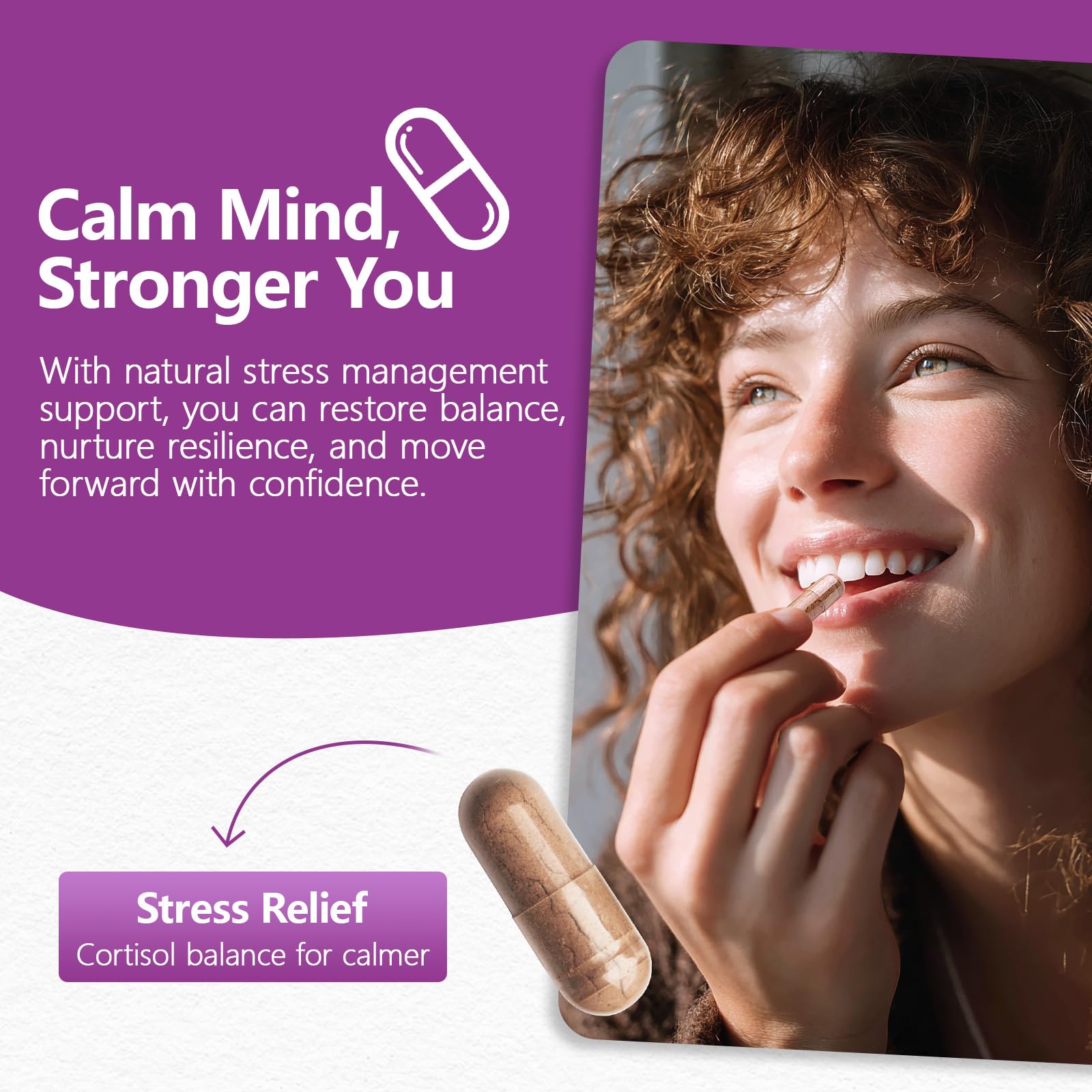 HyberVive Saffron Supplements with Ashwagandha & L-Theanine - 368.5MG - Mood Balance, Stress Relief & Mental Clarity – Cortisol Support for Women & Men, Made in USA, 90 Vegan Capsules HyberVive Au supplements