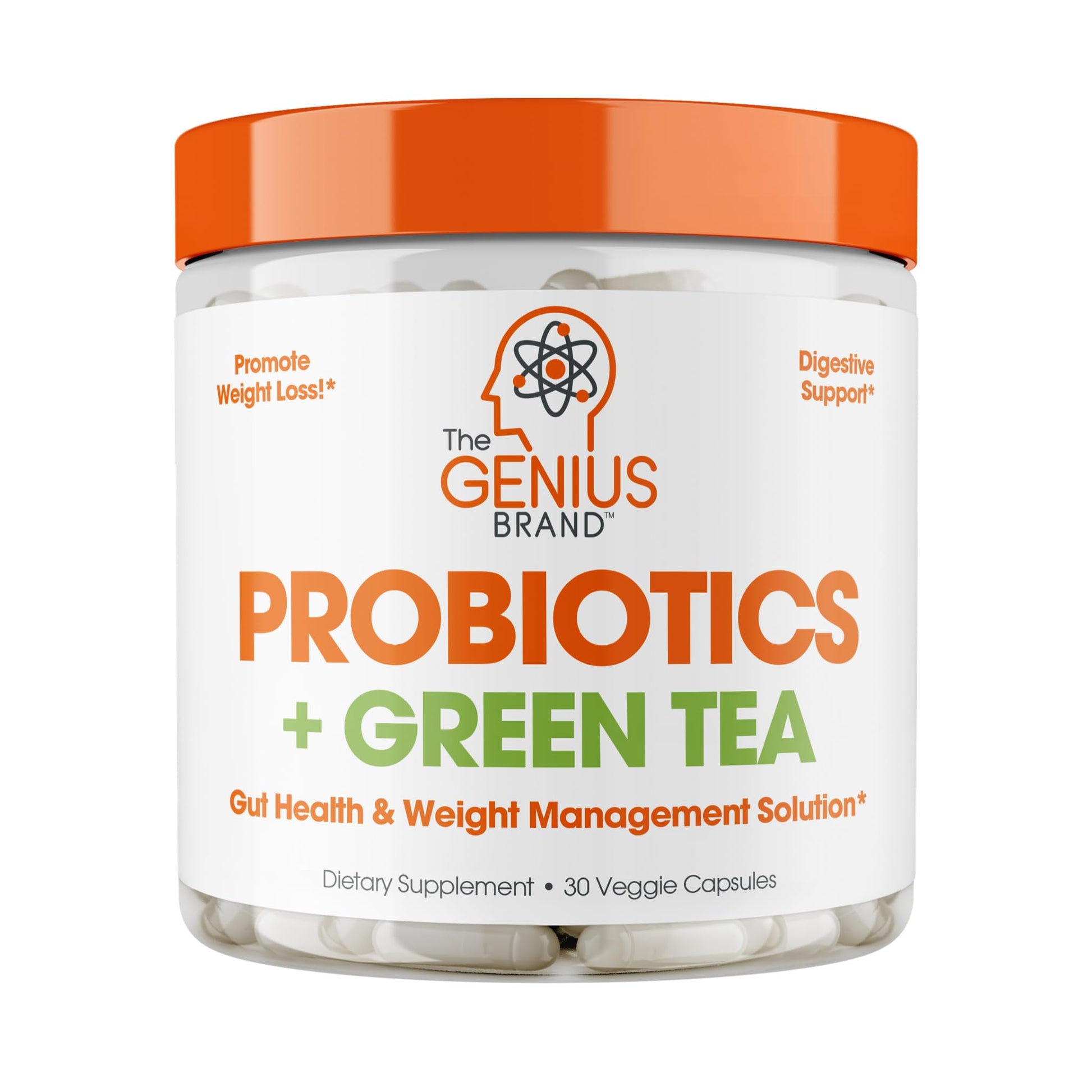 Genius Probiotics for Weight Loss with Green Tea Extract - Fat Burner Supplement & Digestive The Genius Brand Au supplements